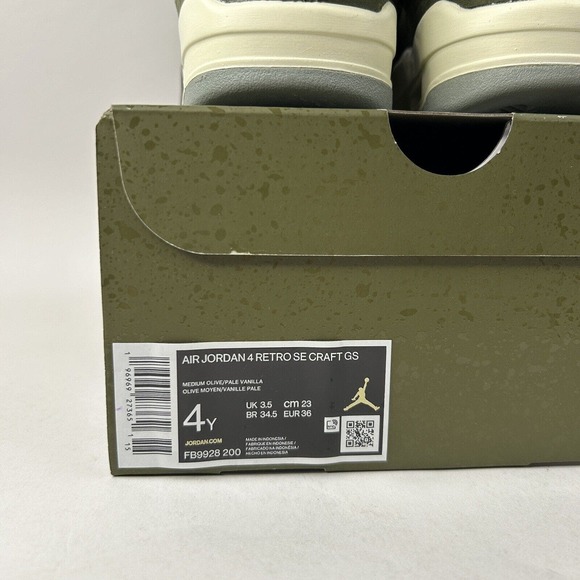 Nike Shoes Air Jordan 4 Retro GS SE Craft “Olive Green” 2024 - Picture 5 of 5